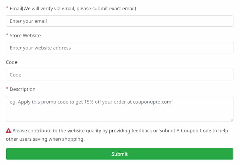 one submit coupon code