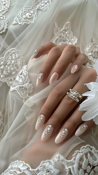 35+ Classy Wedding Nail Designs for Brides