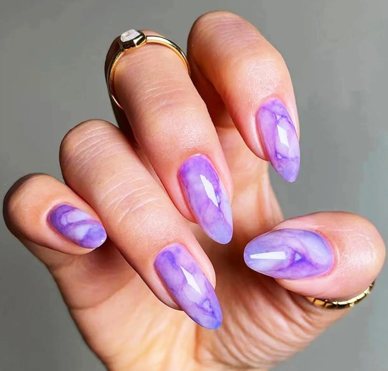 Top 53+ Amethyst Almond Nail Designs