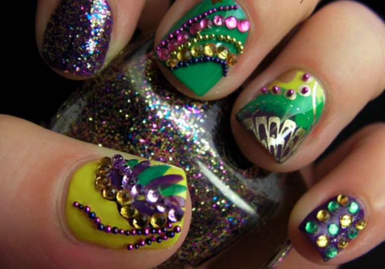 Bold and Fun 53+ Mardi Gras Nail Ideas to Try