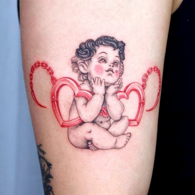 Symbolize Love Forever with These 50+ Valentines Angel Tattoos