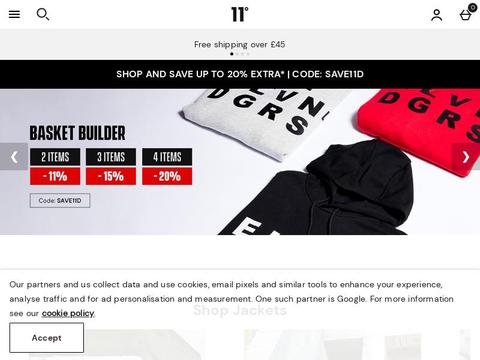 11 Degrees UK Coupons and Promo Code