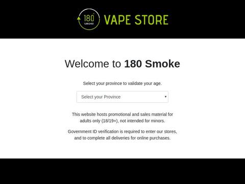 180 Smoke Coupons and Promo Code