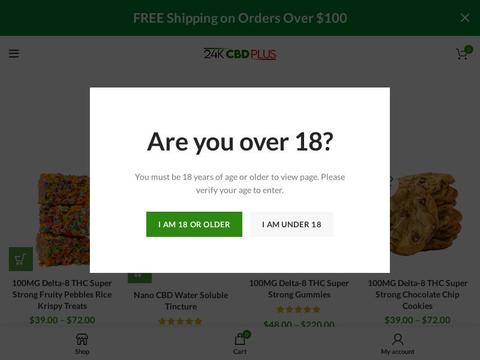 24KCBDPlus Coupons and Promo Code