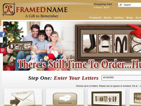 A Framed Name Coupons and Promo Code