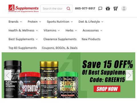 A1Supplements.com Coupons and Promo Code