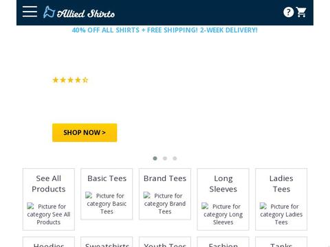 Allied Shirts Coupons and Promo Code