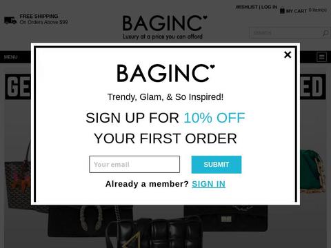 BAGINC : BGLAMOUR LIMITED Coupons and Promo Code