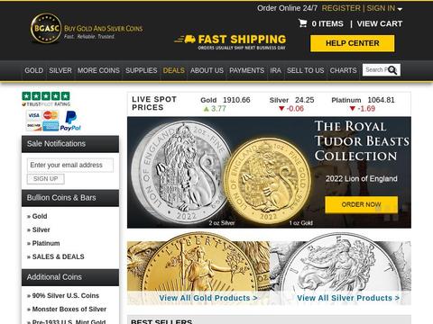 BGASC Gold and Silver Coins & Bars Coupons and Promo Code