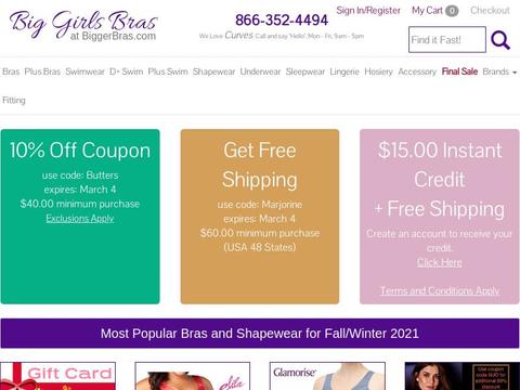 Big Girls Bras, etc Coupons and Promo Code