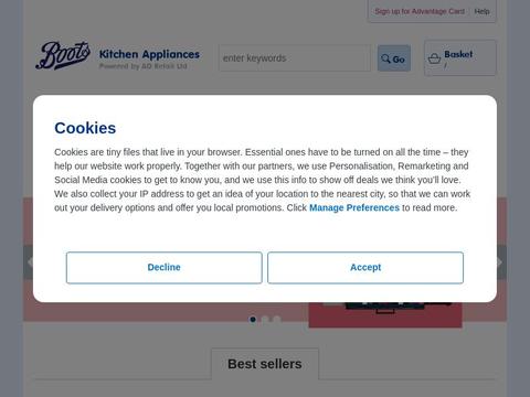 Boots Kitchen Appliances Coupons and Promo Code