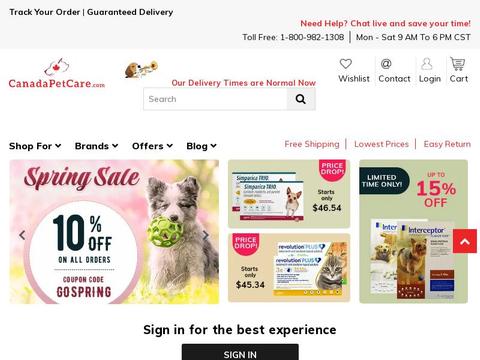 Canadapetcare Coupons and Promo Code