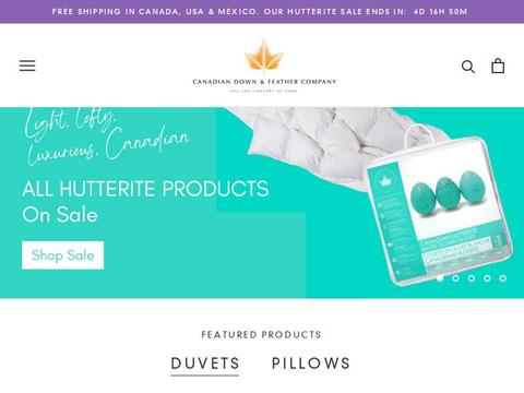 Canadian Down & Feather Coupons and Promo Code