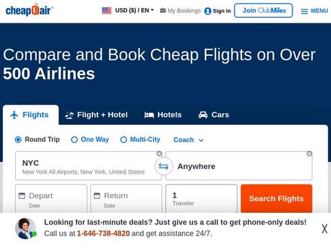 CheapOair Coupons and Promo Code