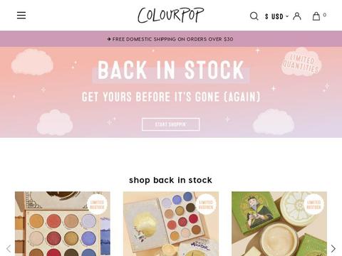 Colourpop Coupons and Promo Code