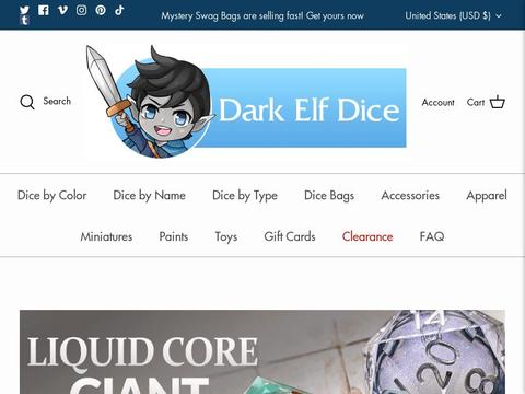 Dark Elf Dice Coupons and Promo Code