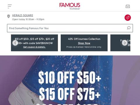 Famous Footwear Coupons and Promo Code