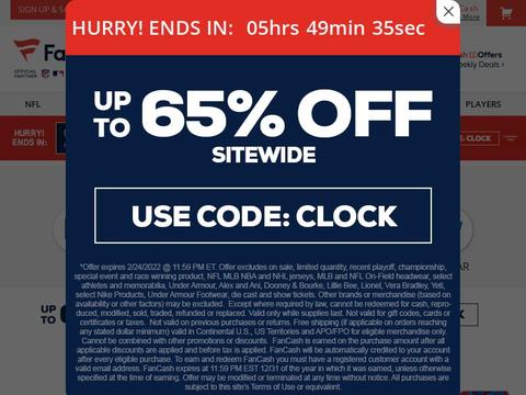 Fanatics Coupons and Promo Code