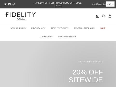 fidelitydenim Coupons and Promo Code