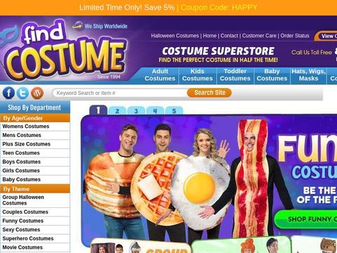 Find Costume  Coupons and Promo Code