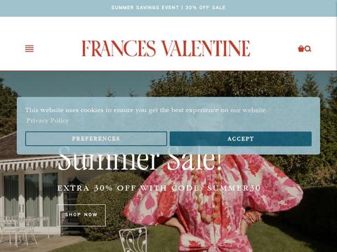 francesvalentine Coupons and Promo Code