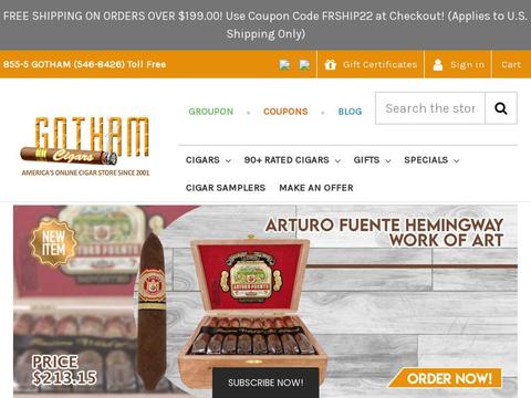 Gotham Cigars Coupons and Promo Code