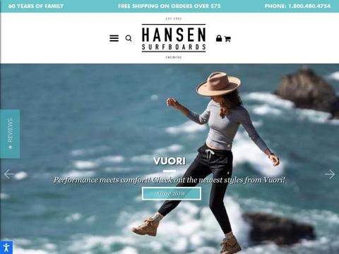 Hansen Surfboards Coupons and Promo Code