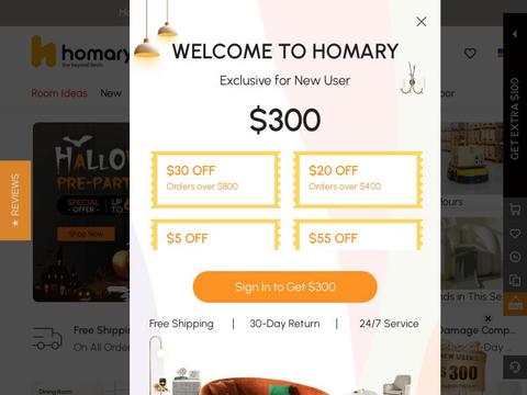 Homary WW Coupons and Promo Code