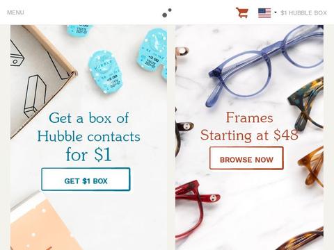 Hubble Contacts Coupons and Promo Code