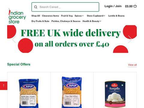 Indian Grocery Store UK Coupons and Promo Code