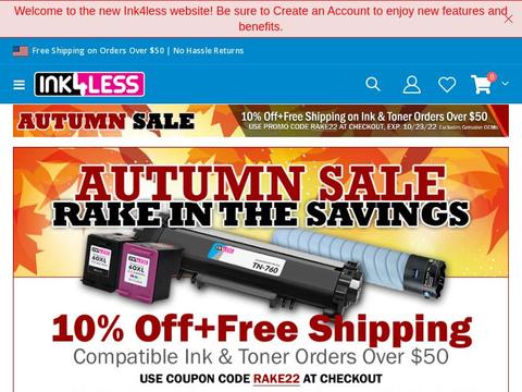 Ink4Less Coupons and Promo Code