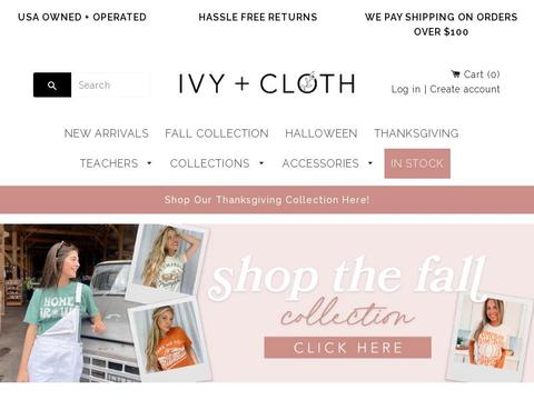 Ivy + Cloth Coupons and Promo Code