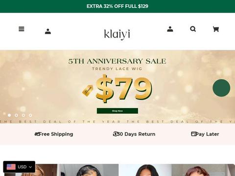 Klaiyi hair WW Coupons and Promo Code