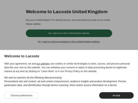 Lacoste UK Coupons and Promo Code