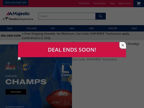 Majestic Athletic Coupons and Promo Code