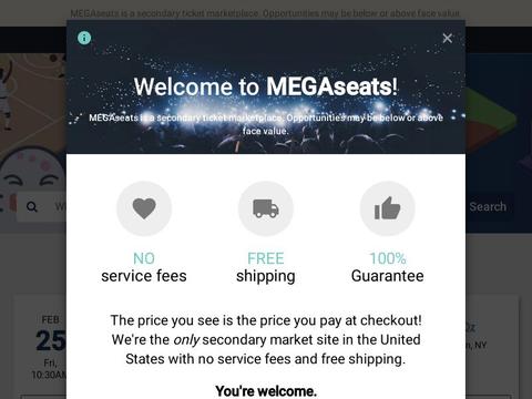 MEGAseats Coupons and Promo Code