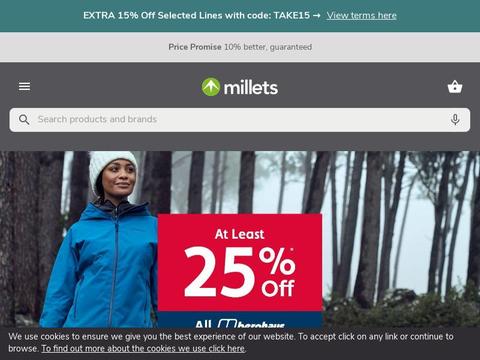 Millets Coupons and Promo Code