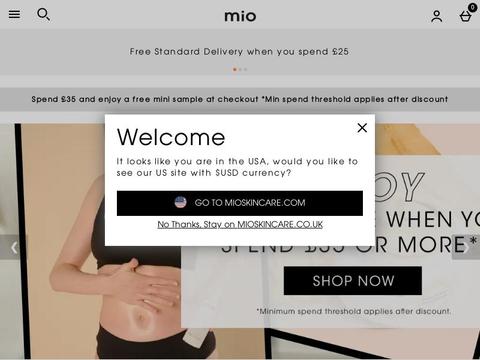 Mio Skincare UK Coupons and Promo Code