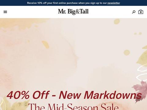 Mr. Big & Tall Canada Coupons and Promo Code