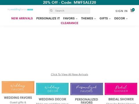 My Wedding Favors Coupons and Promo Code