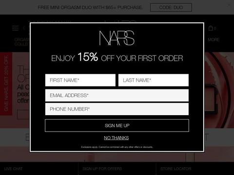 NARS Cosmetics Coupons and Promo Code