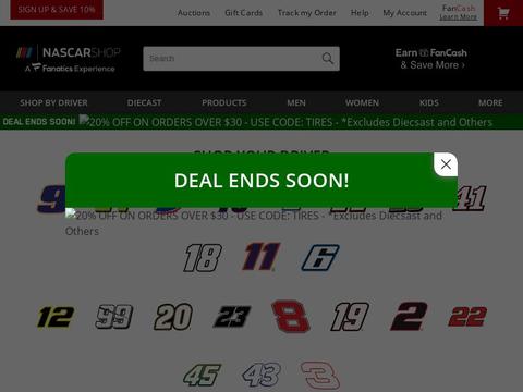 NASCAR Shop Coupons and Promo Code