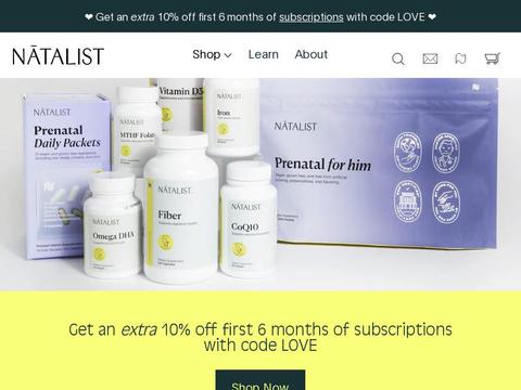 Natalist Coupons and Promo Code