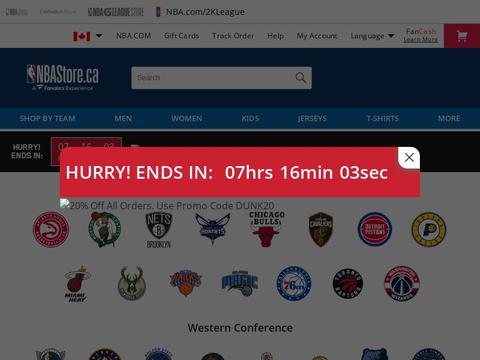 NBAStore.ca Coupons and Promo Code