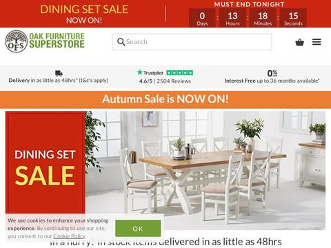 Oak Furniture Superstore Coupons and Promo Code