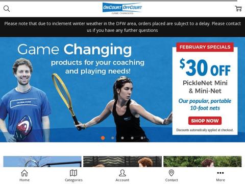 Oncourt Offcourt, Ltd.-Leading Tennis Equipment Coupons and Promo Code