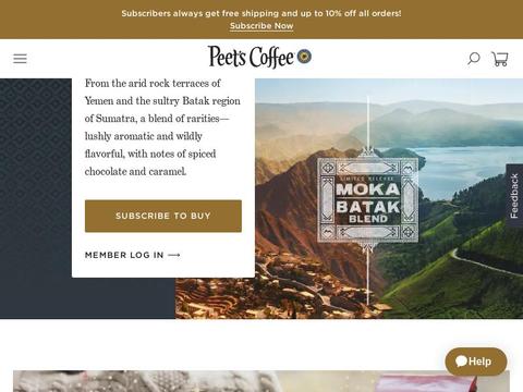 Peet's Coffee Coupons and Promo Code