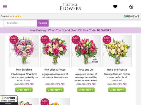 Prestige Flowers Coupons and Promo Code