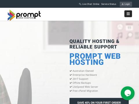 Prompt Web Hosting Coupons and Promo Code