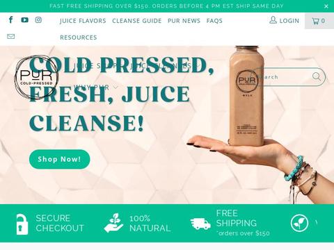 PUR Cold-Pressed Coupons and Promo Code